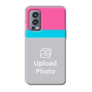 Pink & Sky Blue Customized Printed Back Cover for OnePlus Nord 2