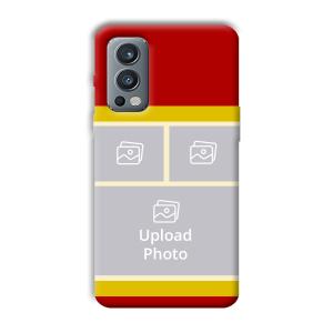 Red Yellow Collage Customized Printed Back Cover for OnePlus Nord 2