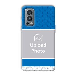 Blue White Design Customized Printed Back Cover for OnePlus Nord 2