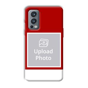 Red & White Customized Printed Back Cover for OnePlus Nord 2
