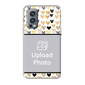 Small Hearts Customized Printed Back Cover for OnePlus Nord 2