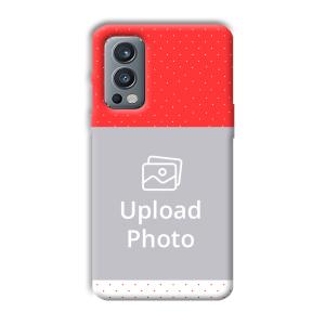 Red White Customized Printed Back Cover for OnePlus Nord 2