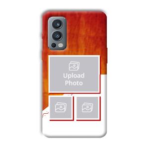 Red White Background Customized Printed Back Cover for OnePlus Nord 2