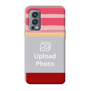 Red Pink Design Customized Printed Back Cover for OnePlus Nord 2
