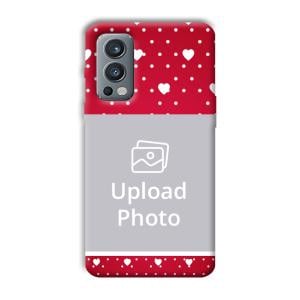 White Hearts Customized Printed Back Cover for OnePlus Nord 2