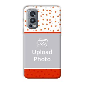 Orange Hearts Customized Printed Back Cover for OnePlus Nord 2