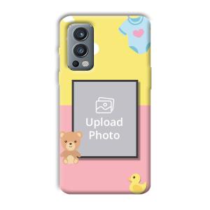 Teddy Bear Baby Design Customized Printed Back Cover for OnePlus Nord 2