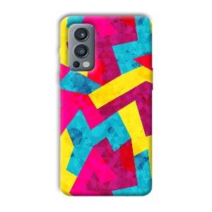 Pink Yellow Pattern Phone Customized Printed Back Cover for OnePlus Nord 2