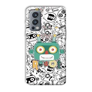 Animated Robot Phone Customized Printed Back Cover for OnePlus Nord 2
