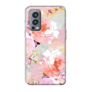 Floral Canvas Phone Customized Printed Back Cover for OnePlus Nord 2