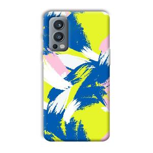 Blue White Pattern Phone Customized Printed Back Cover for OnePlus Nord 2