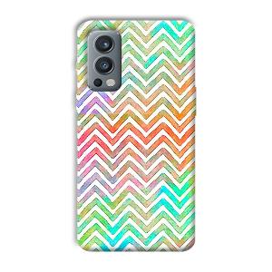 White Zig Zag Pattern Phone Customized Printed Back Cover for OnePlus Nord 2