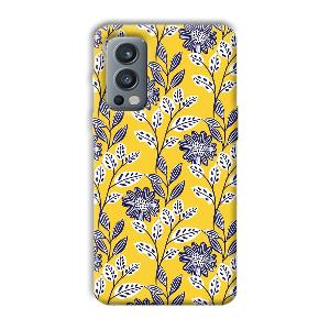 Yellow Fabric Design Phone Customized Printed Back Cover for OnePlus Nord 2