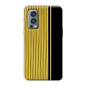 Yellow Black Design Phone Customized Printed Back Cover for OnePlus Nord 2