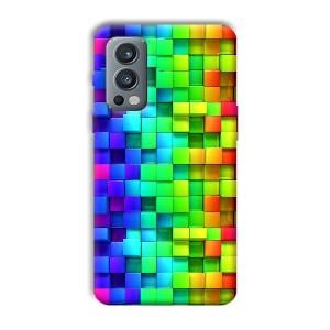 Square Blocks Phone Customized Printed Back Cover for OnePlus Nord 2
