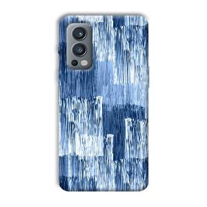 Blue White Lines Phone Customized Printed Back Cover for OnePlus Nord 2