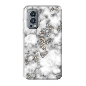 Grey White Design Phone Customized Printed Back Cover for OnePlus Nord 2
