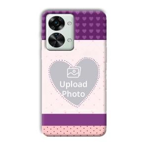 Purple Hearts Customized Printed Back Cover for OnePlus Nord 2T 5G