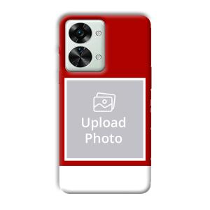 Red & White Customized Printed Back Cover for OnePlus Nord 2T 5G