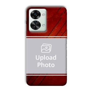 Solid Red Customized Printed Back Cover for OnePlus Nord 2T 5G