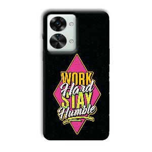 Work Hard Quote Phone Customized Printed Back Cover for OnePlus Nord 2T 5G