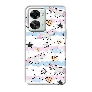 Unicorn Pattern Phone Customized Printed Back Cover for OnePlus Nord 2T 5G