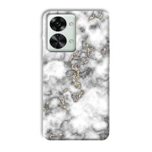 Grey White Design Phone Customized Printed Back Cover for OnePlus Nord 2T 5G