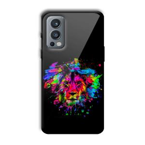 Colorful Lion Customized Printed Glass Back Cover for OnePlus Nord 2