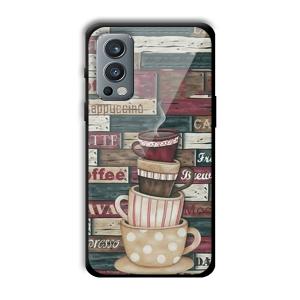 Coffee Design Customized Printed Glass Back Cover for OnePlus Nord 2
