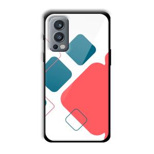 Abstract Squares Customized Printed Glass Back Cover for OnePlus Nord 2
