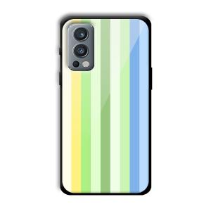 Green and Blue Customized Printed Glass Back Cover for OnePlus Nord 2