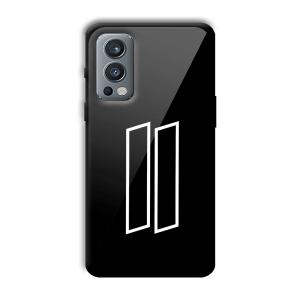 2 Stripes Customized Printed Glass Back Cover for OnePlus Nord 2