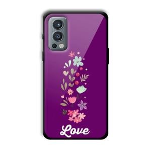 Purple Love Customized Printed Glass Back Cover for OnePlus Nord 2