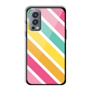 Solid Stripes Customized Printed Glass Back Cover for OnePlus Nord 2
