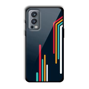 Colorful Stripes Customized Printed Glass Back Cover for OnePlus Nord 2