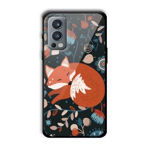 Sleepy Fox Customized Printed Glass Back Cover for OnePlus Nord 2