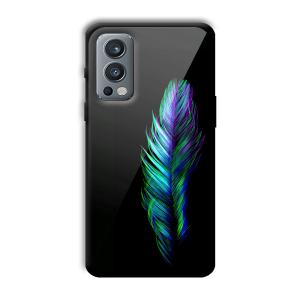 Neon Feather Customized Printed Glass Back Cover for OnePlus Nord 2
