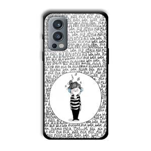 Bla Bla Customized Printed Glass Back Cover for OnePlus Nord 2