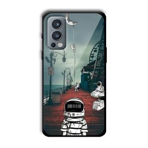 Little Astronaut Customized Printed Glass Back Cover for OnePlus Nord 2