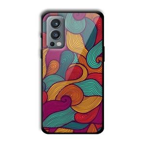 Curved Colors Customized Printed Glass Back Cover for OnePlus Nord 2