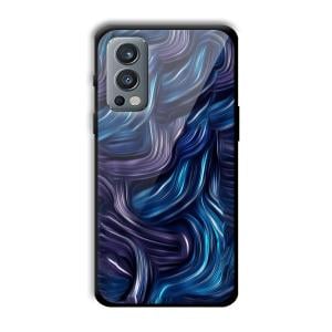 Blue Waves Customized Printed Glass Back Cover for OnePlus Nord 2