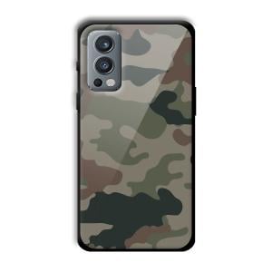 Green Camo Customized Printed Glass Back Cover for OnePlus Nord 2