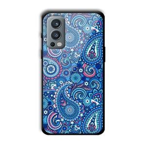 Blue Pattern Customized Printed Glass Back Cover for OnePlus Nord 2