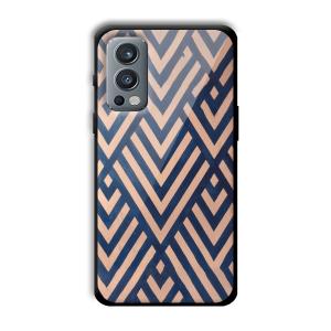 Gold and Blue Customized Printed Glass Back Cover for OnePlus Nord 2