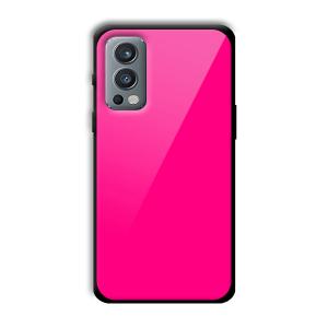 Neon Pink Customized Printed Glass Back Cover for OnePlus Nord 2