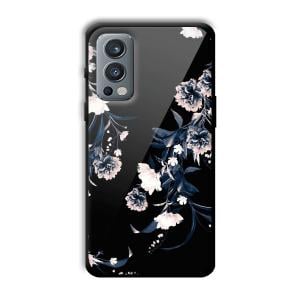 Dark Flowers Customized Printed Glass Back Cover for OnePlus Nord 2