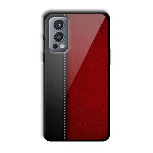 Leather Texture Customized Printed Glass Back Cover for OnePlus Nord 2