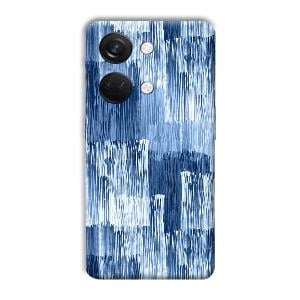 Blue White Lines Phone Customized Printed Back Cover for OnePlus