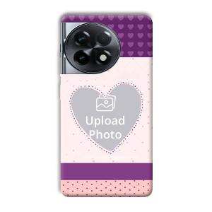 Purple Hearts Customized Printed Back Cover for OnePlus 11R