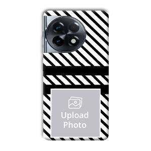 White Black Customized Printed Back Cover for OnePlus 11R